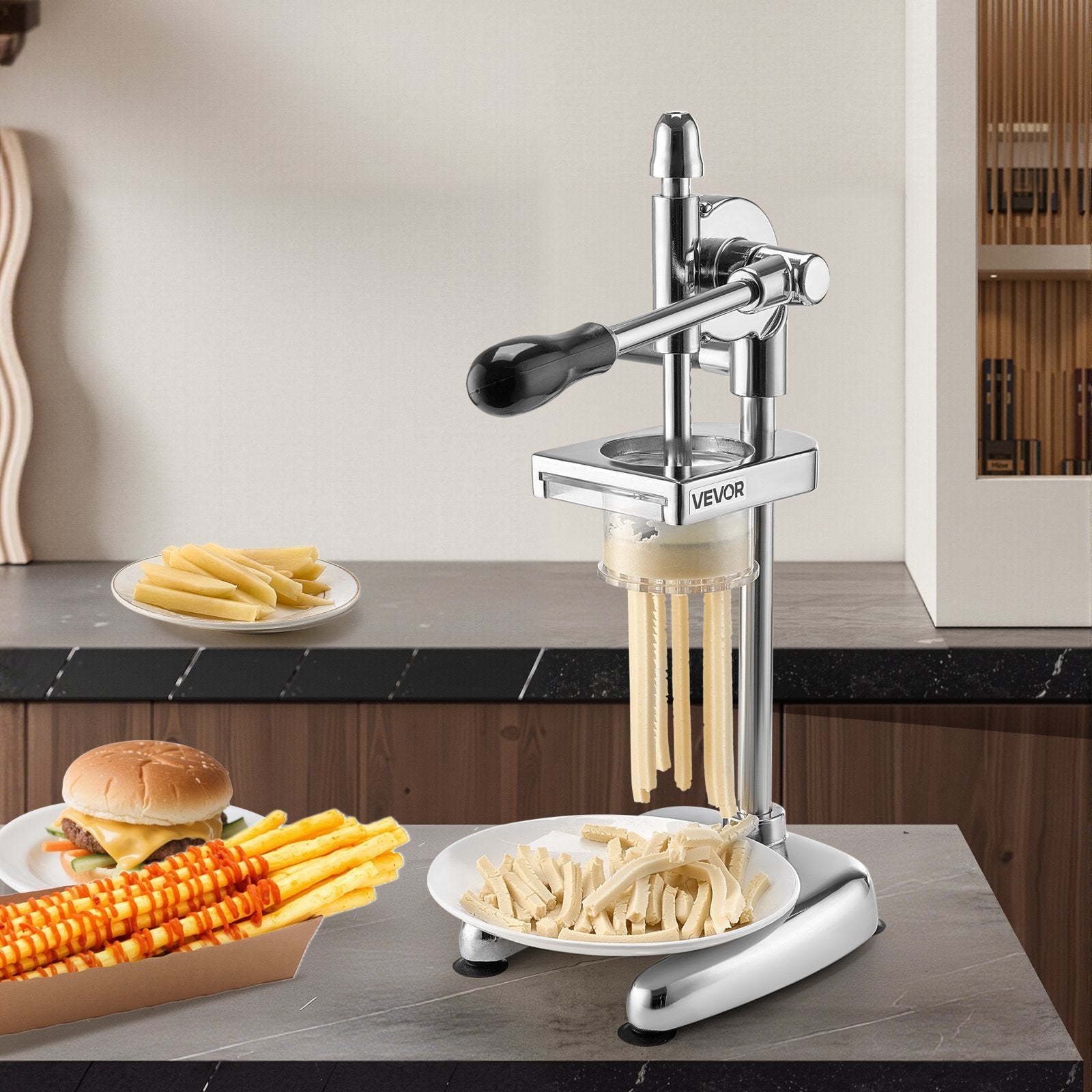 Manual Long French Fries Squeezer Stainless Steel Mashed Potato Extruder