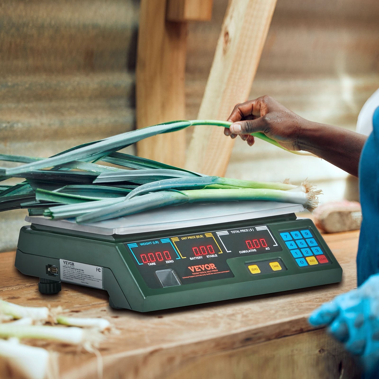 Electronic Price Computing Scale, 66 LB Digital Deli Weight Scales, LED Digital Commercial Food Fruit Meat Produce Counting Weight, For Retail Outlet Store, Kitchen, Restaurant Market, Farmer