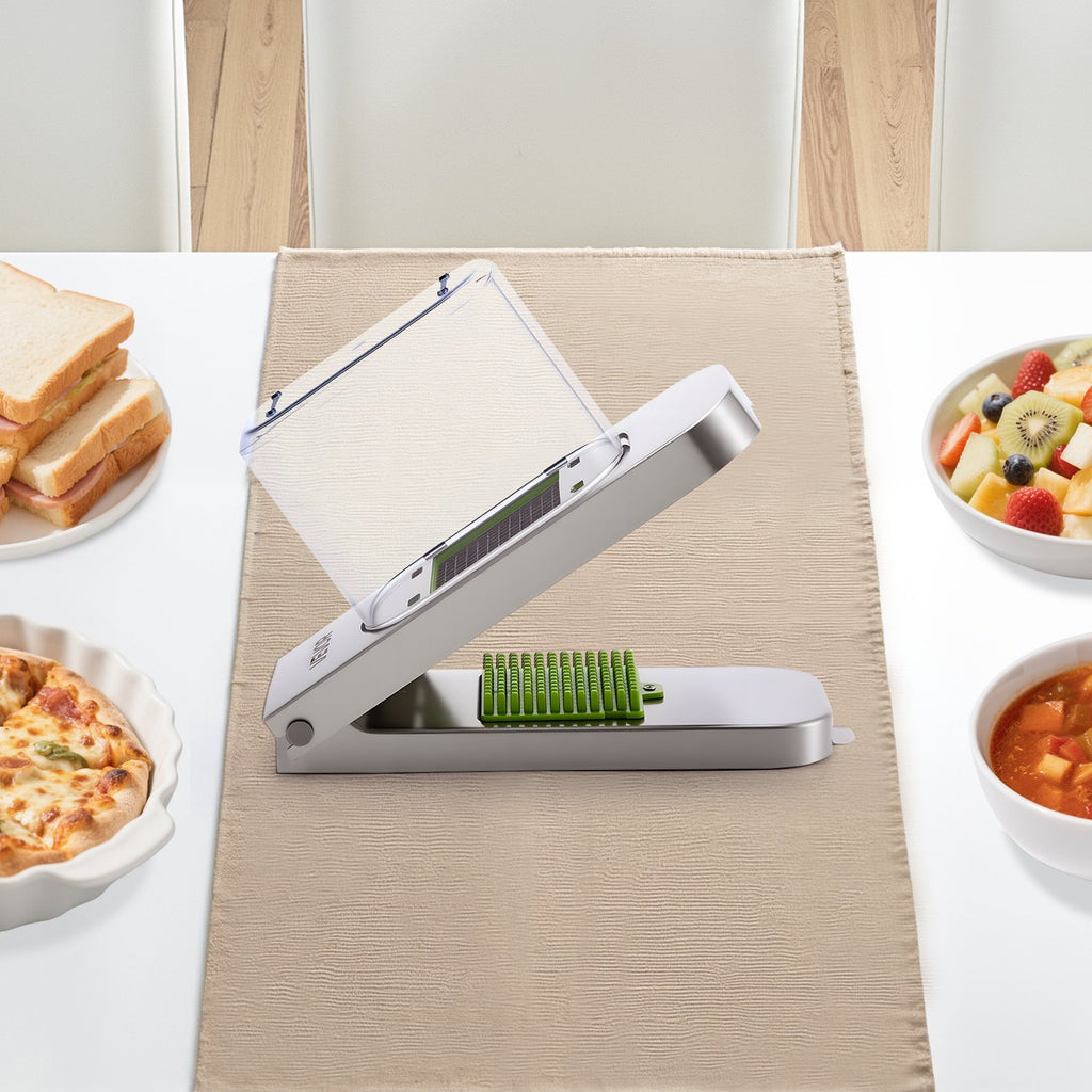 Vegetable Chopper Food Veggie Cutter 3 Stainless Onion Slicer With Container