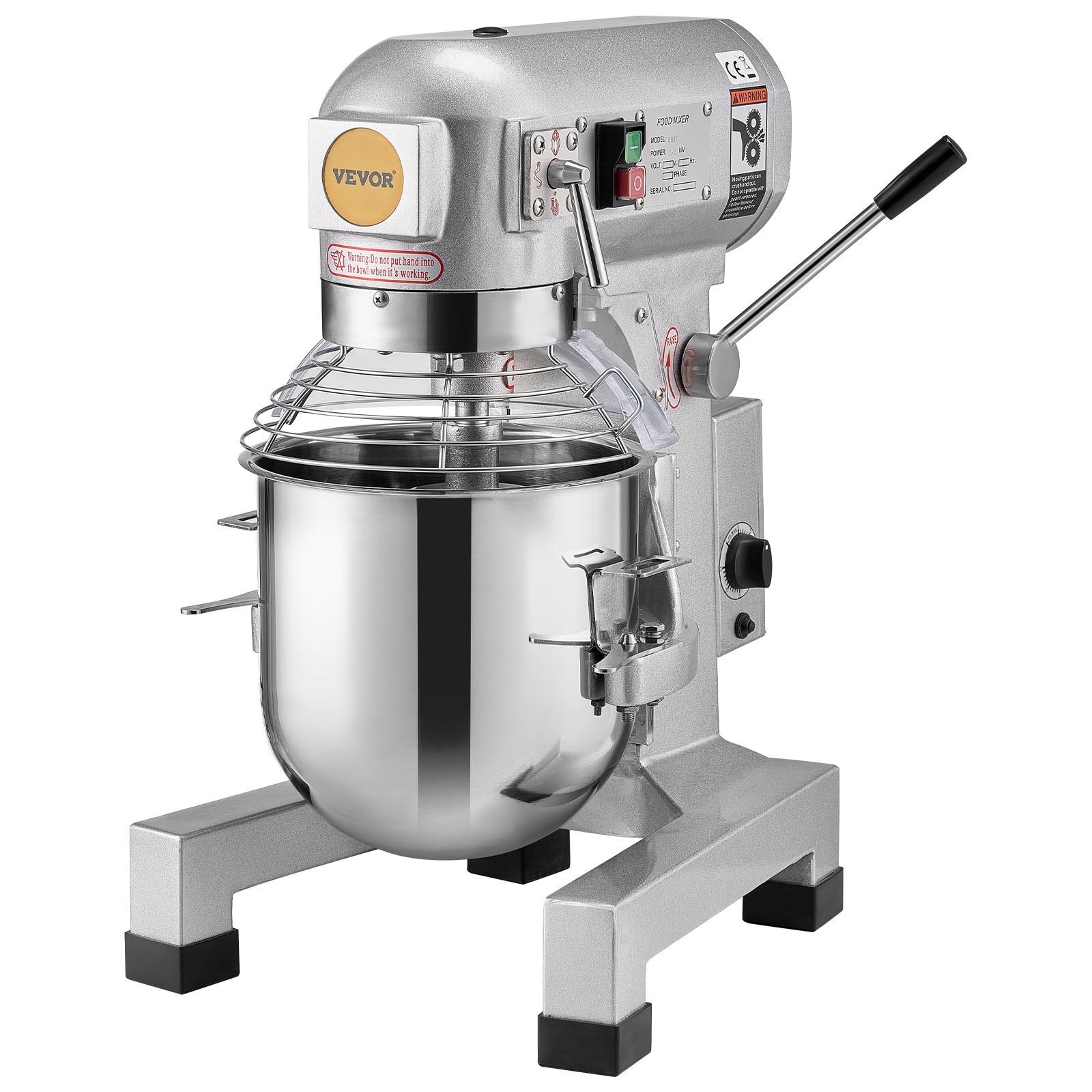 Commercial Food Mixer 10L 3-Speed Stand Dough Mixer 550W For Restaurant