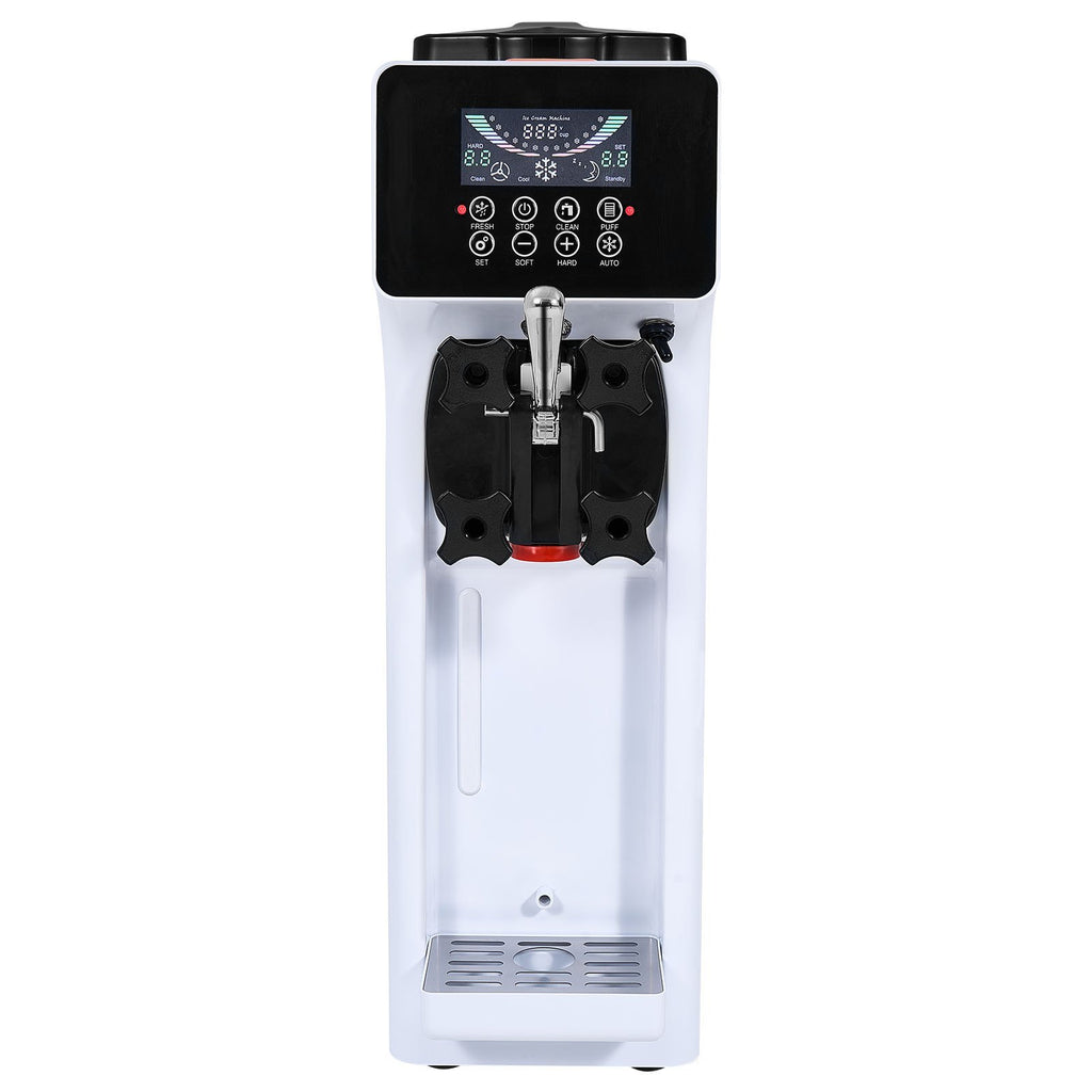 Commercial Ice Cream Machine, 10.6 QT/H Yield, 1000W Single Flavor Countertop Soft Serve Ice Cream Maker, With 4L Hopper 1.6L Cylinder, LCD Panel Auto Clean Pre-cooling, For Restaurant Snack Bar